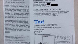 Adeverința de vaccinare în format electronic